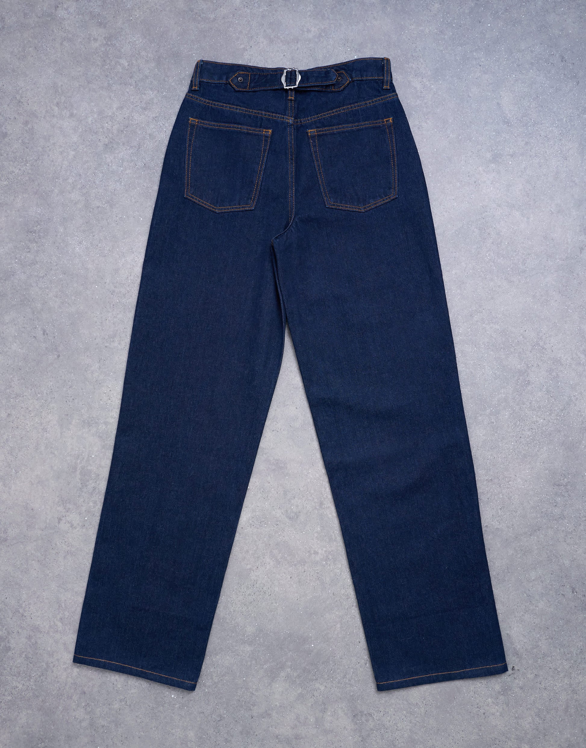 Topshop Tall Cinch low rise relaxed jean in raw look indigo