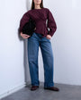 Topshop Hourglass Cinch low rise relaxed jean in vintage blue