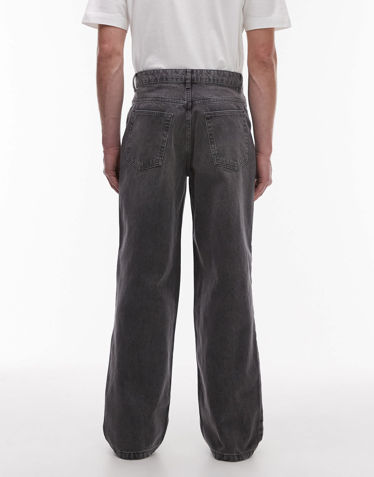 Topman baggy jeans in washed black
