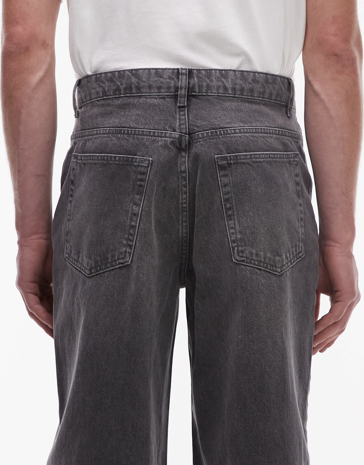 Topman baggy jeans in washed black