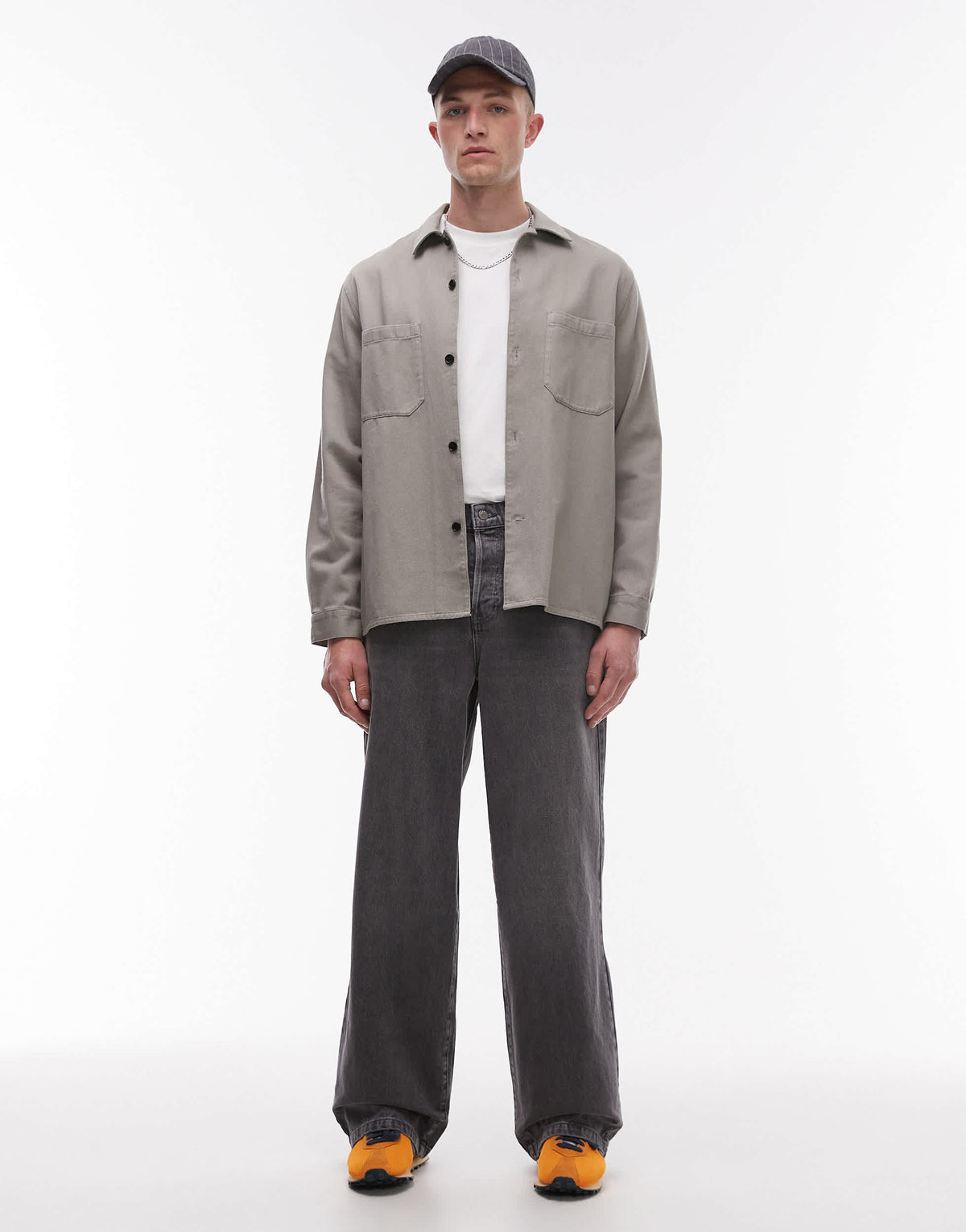 Topman baggy jeans in washed black