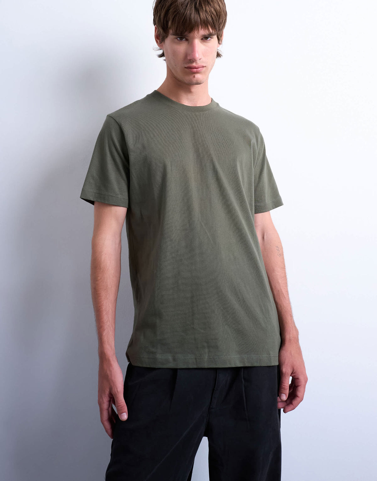 Topman classic fit t-shirt in khaki