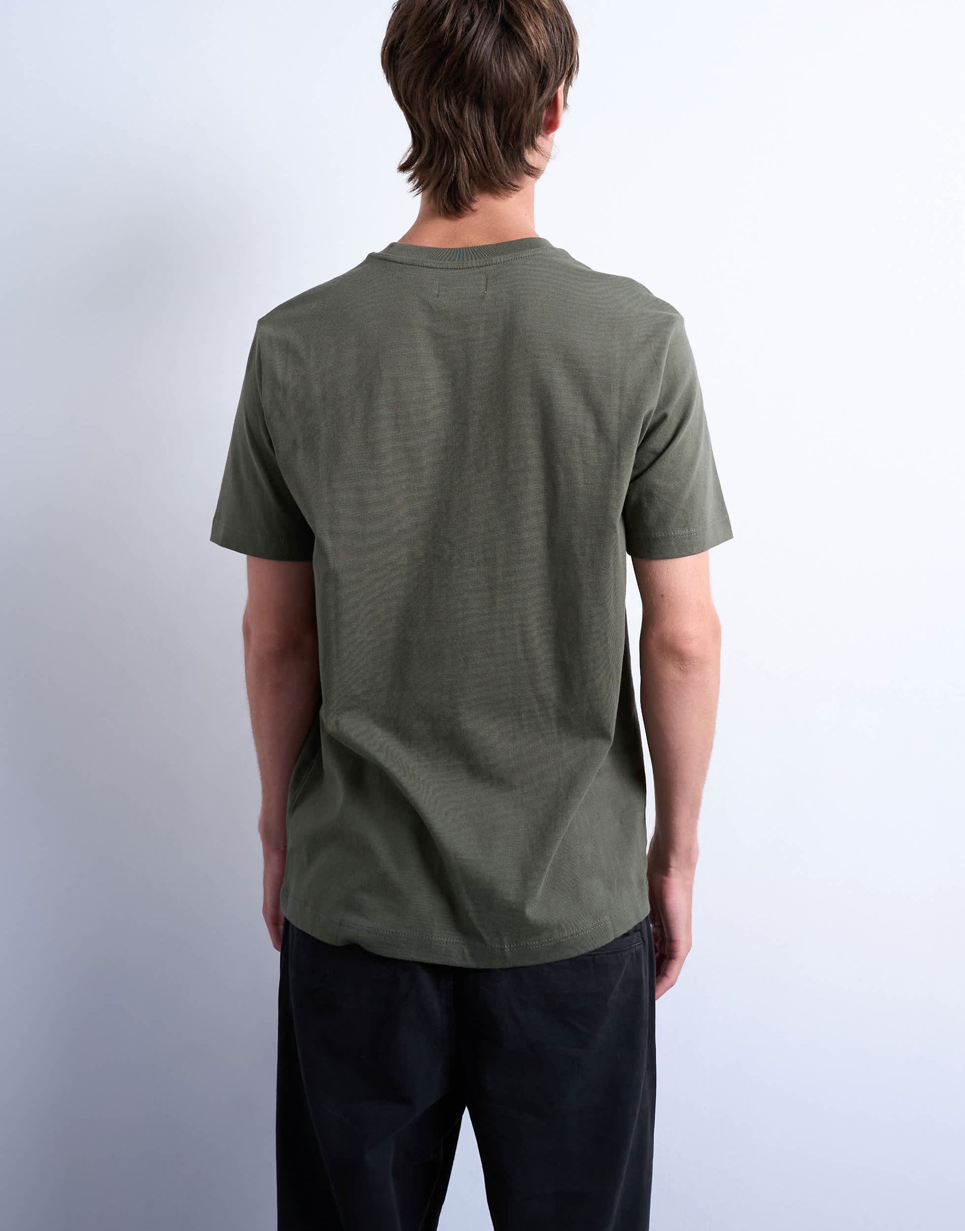 Topman classic fit t-shirt in khaki