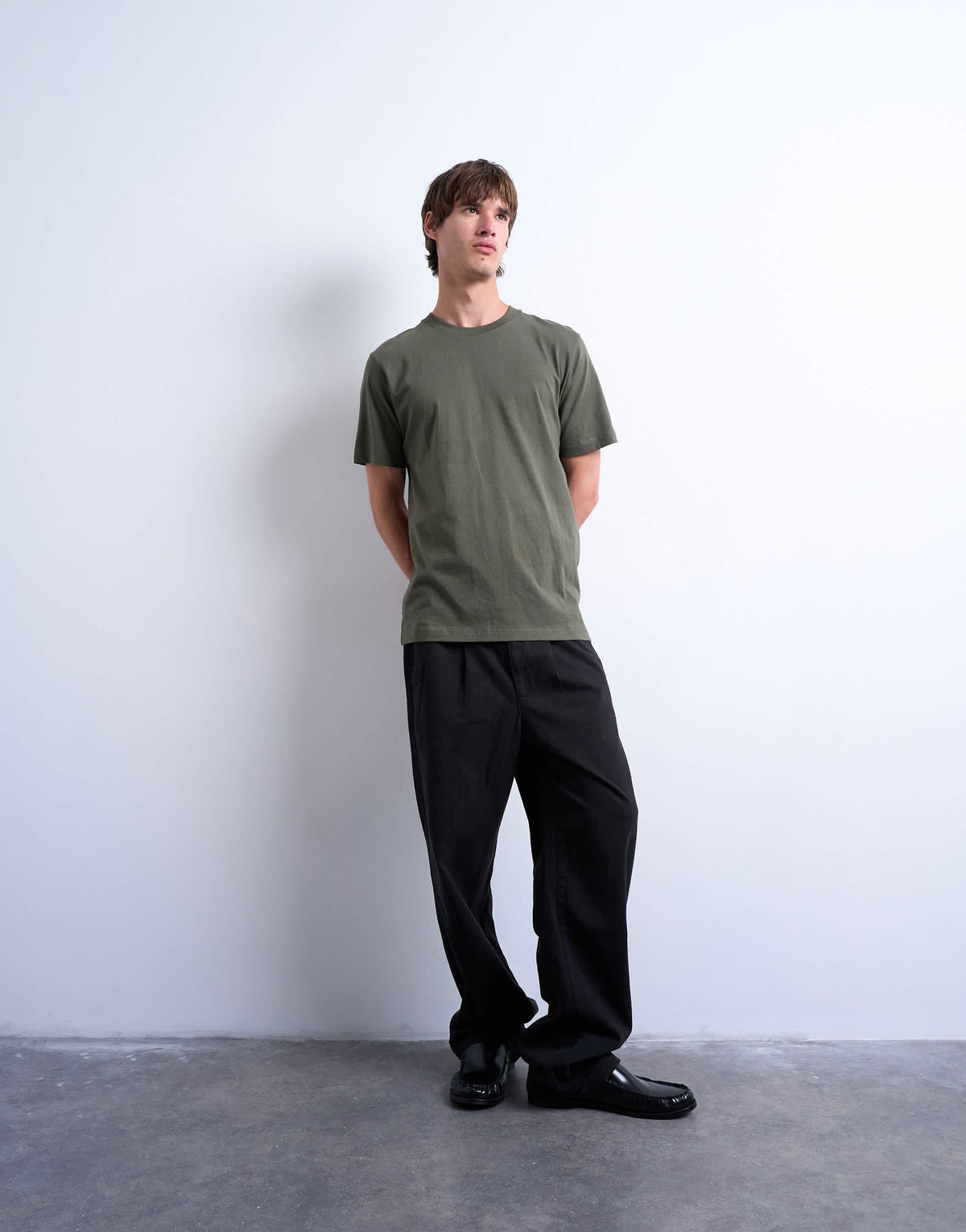 Topman classic fit t-shirt in khaki