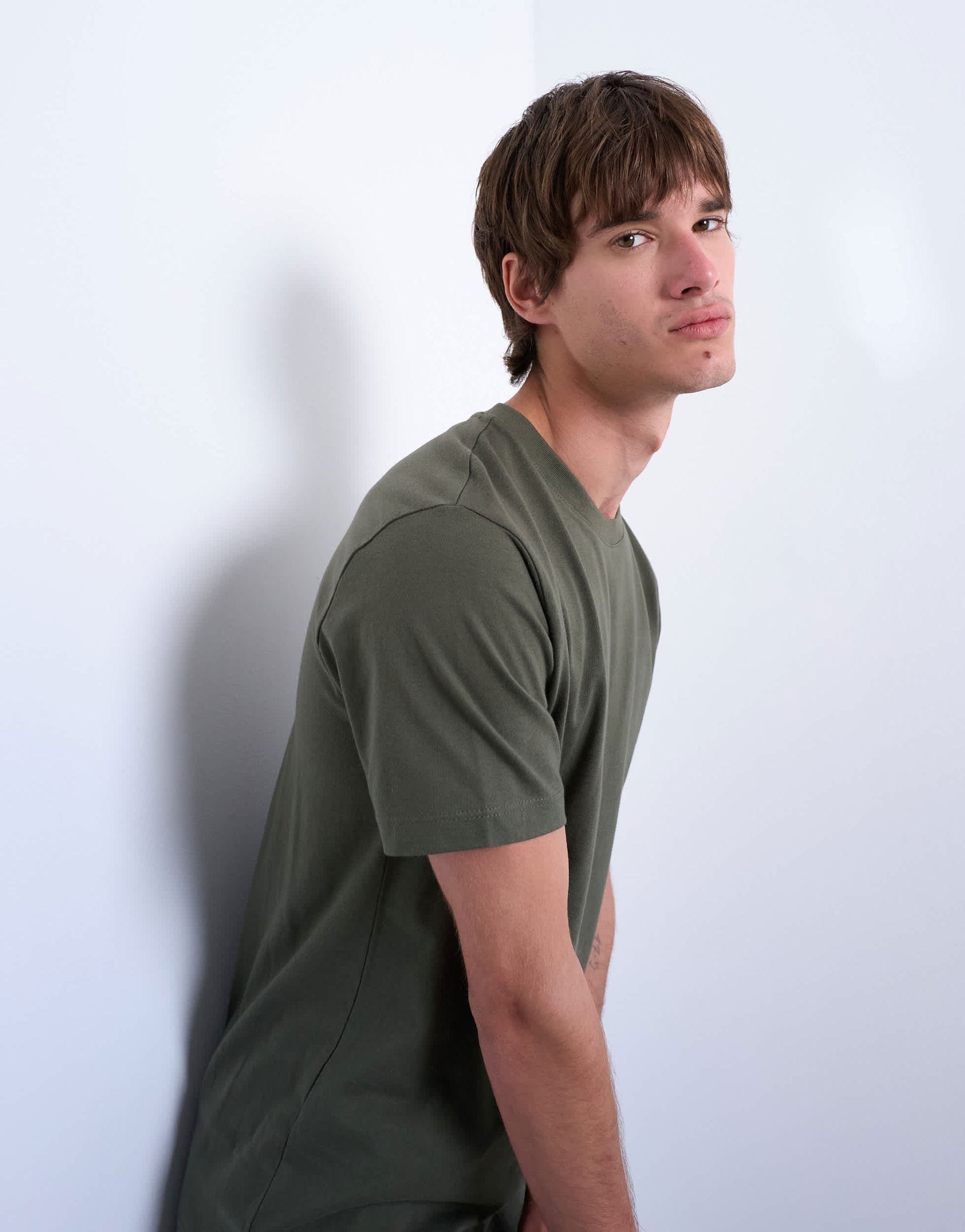 Topman classic fit t-shirt in khaki