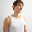 Topman rib vest in white