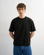 Topman relaxed fit cropped fit t-shirt in black