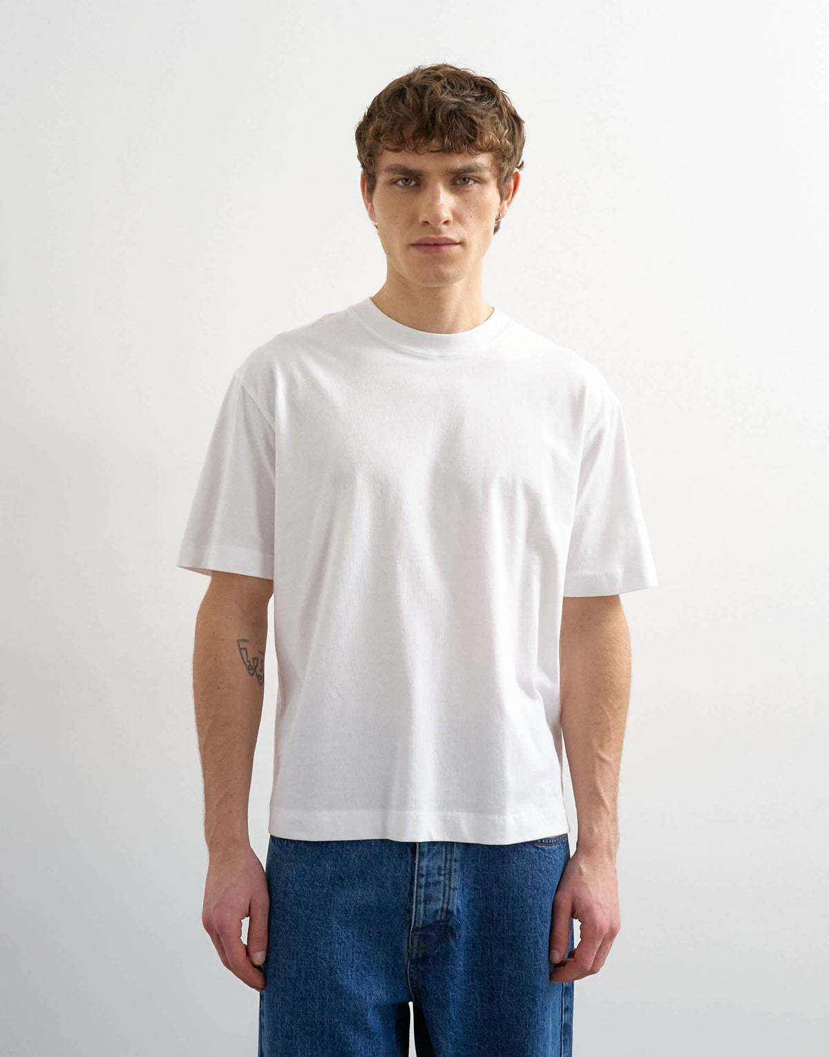 Topman relaxed fit cropped fit t-shirt in white