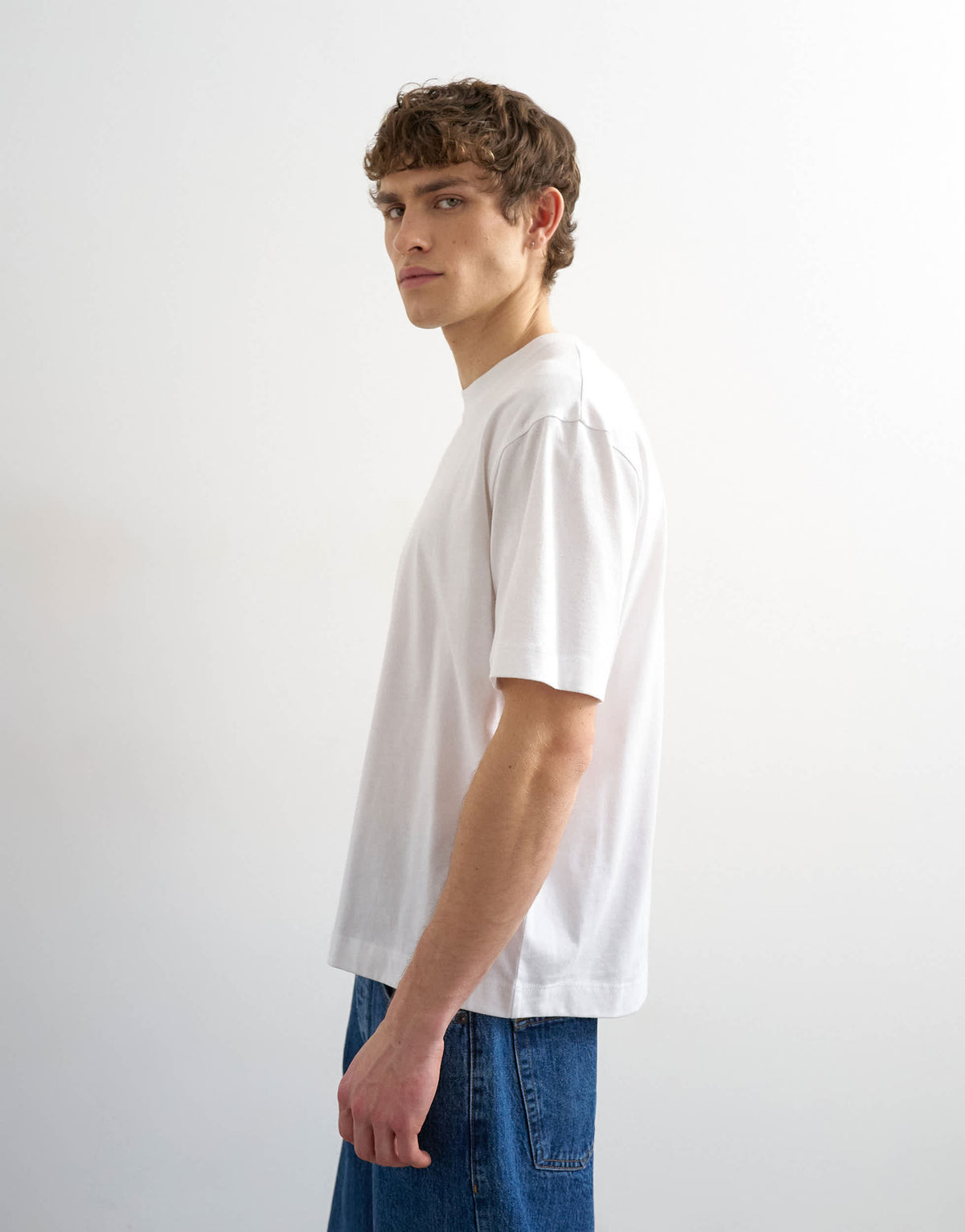 Topman relaxed fit cropped fit t-shirt in white