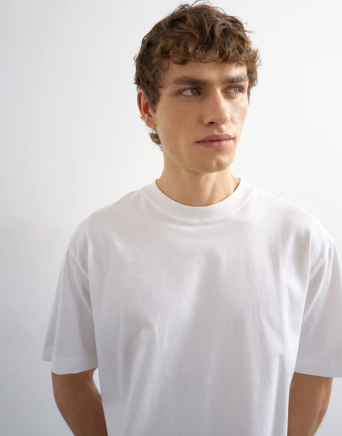 Topman relaxed fit cropped fit t-shirt in white
