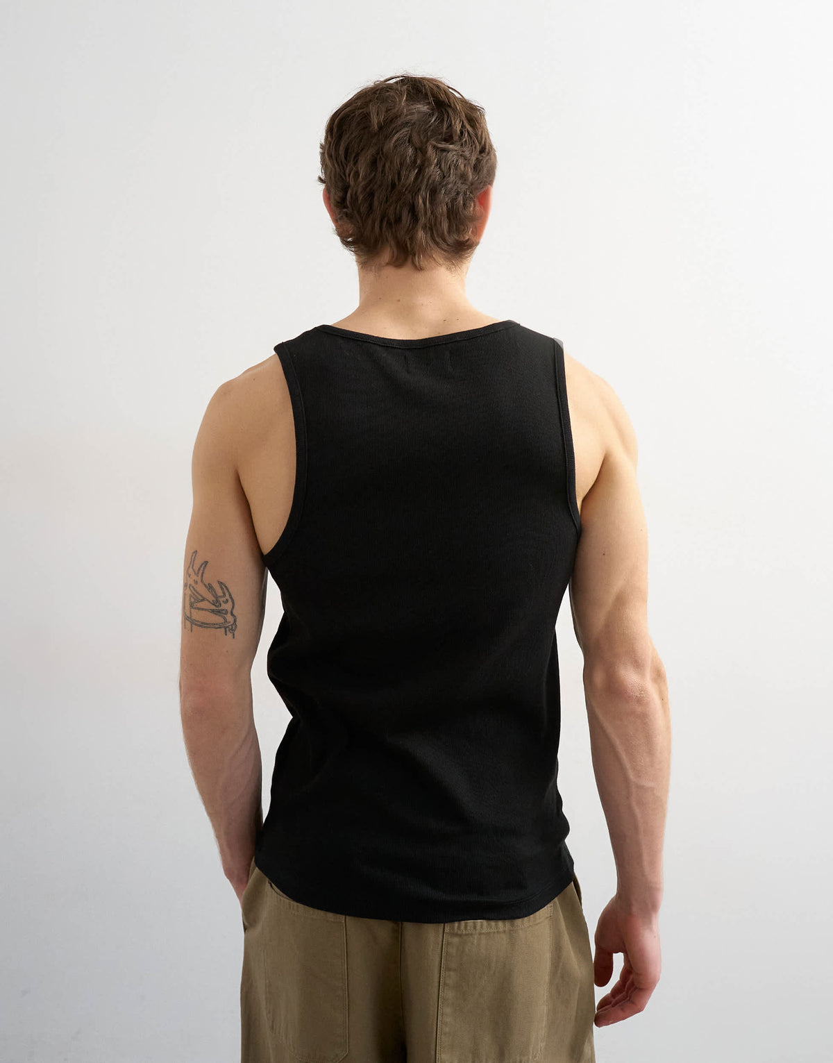 Topman rib vest in black