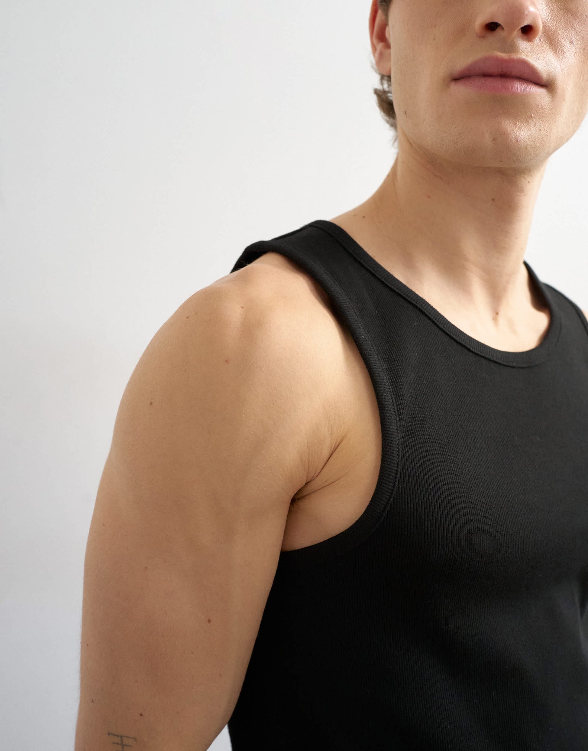 Topman rib vest in black