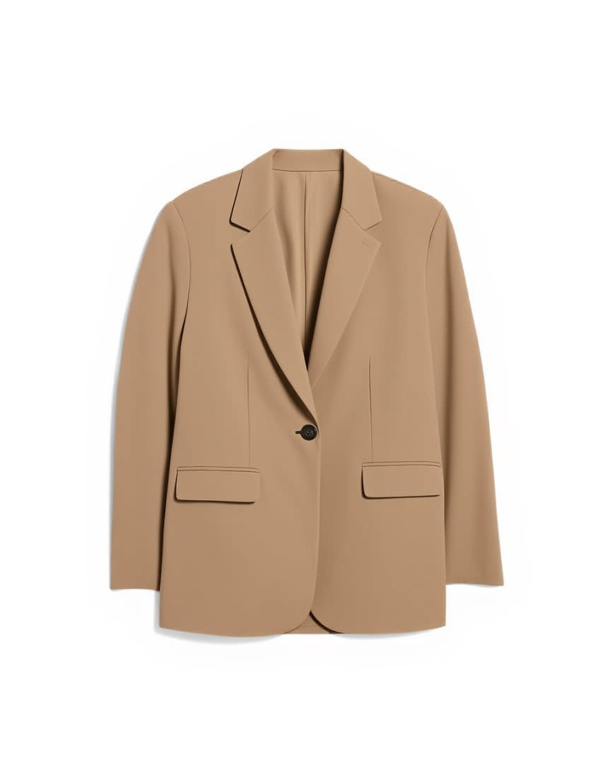 Topshop co ord oversized slouchy blazer in taupe