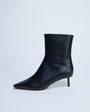 Topshop Narla premium real leather high pin heeled ankle boots in black