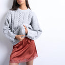 Topshop Minirock aus Satin-Spitze in Chutney