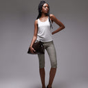 Topshop slouchy scoop neck vest in white