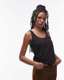 Topshop slouchy scoop neck vest in black