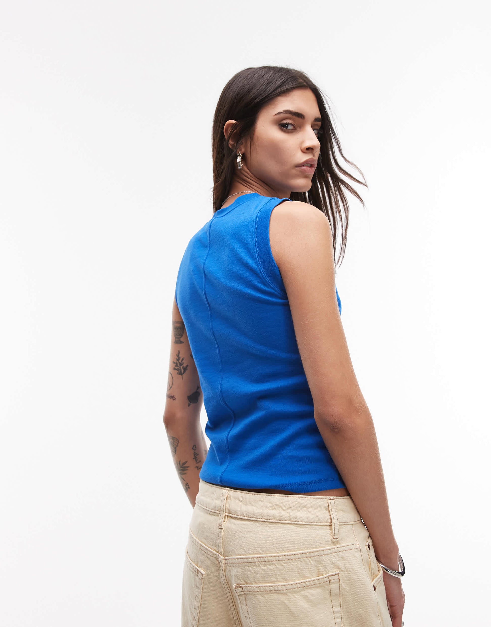 Topshop slim tank in cobalt