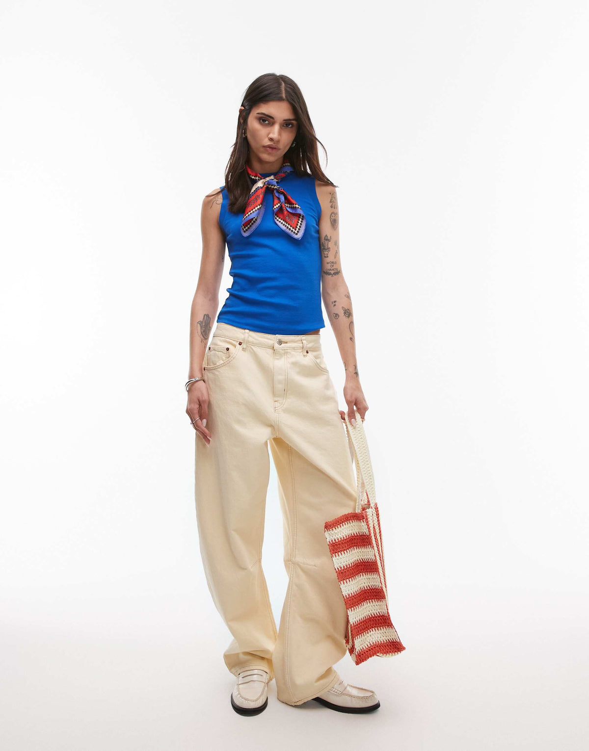 Topshop slim tank in cobalt