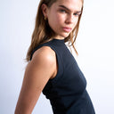 Topshop slim tank in black