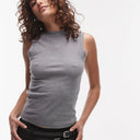 Topshop slim tank in charcoal marl