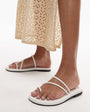 Topshop Jasper minimal sandal in white