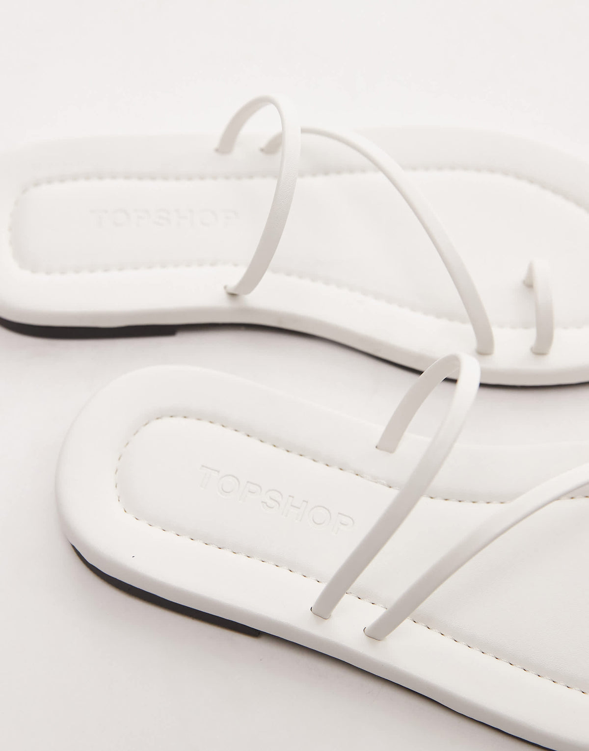 Topshop Jasper minimal sandal in white