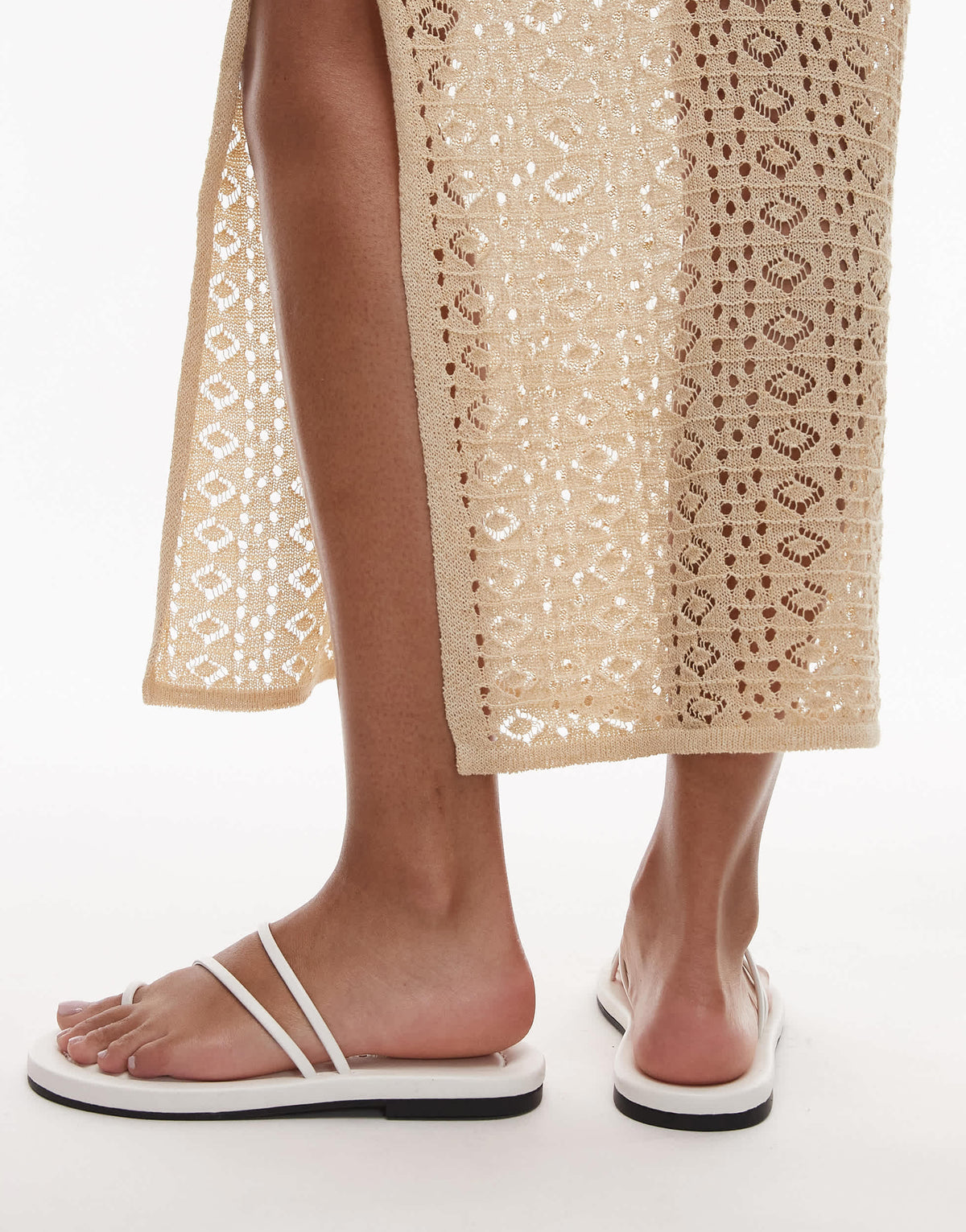 Topshop Jasper minimal sandal in white
