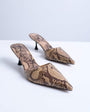 Topshop Dorota kitten heel pointed mule in snake