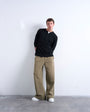 Topman baggy fit jogger in khaki