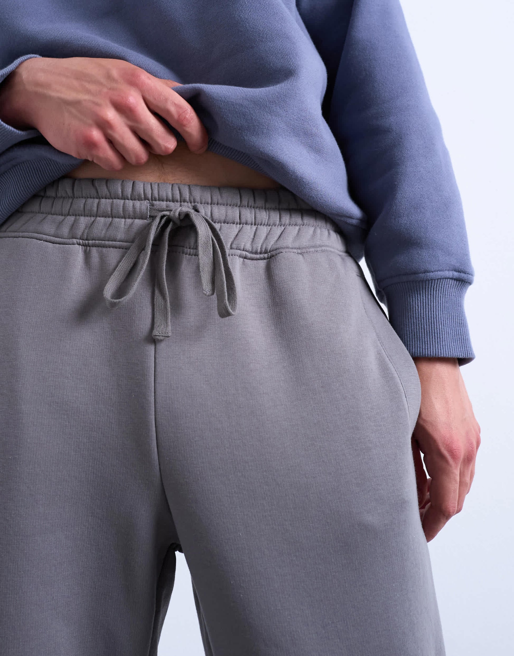 Topman straight leg jogger in mid grey
