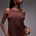 Topshop soft loose tank in brown