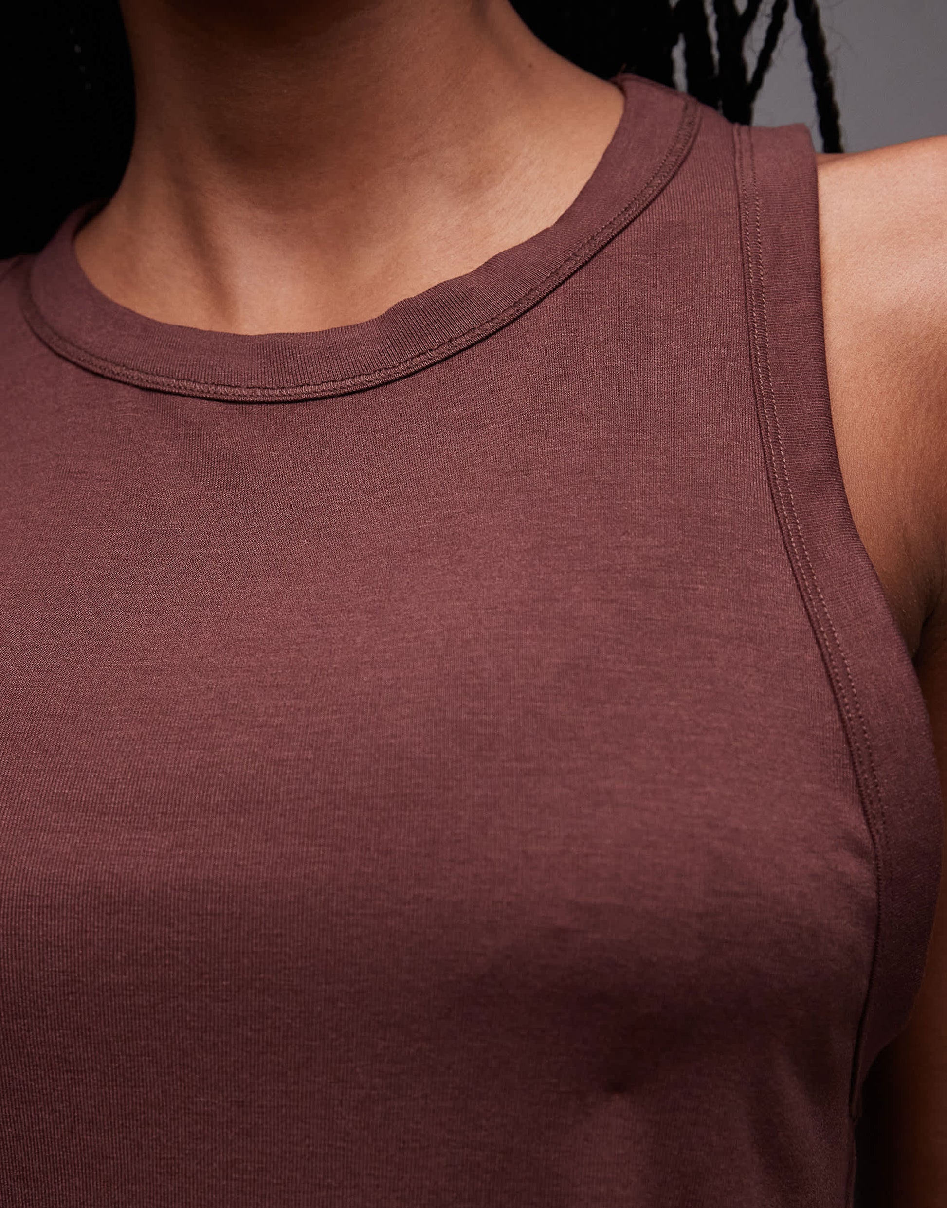 Topshop soft loose tank in brown