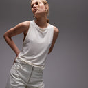 Topshop soft loose tank in ivory