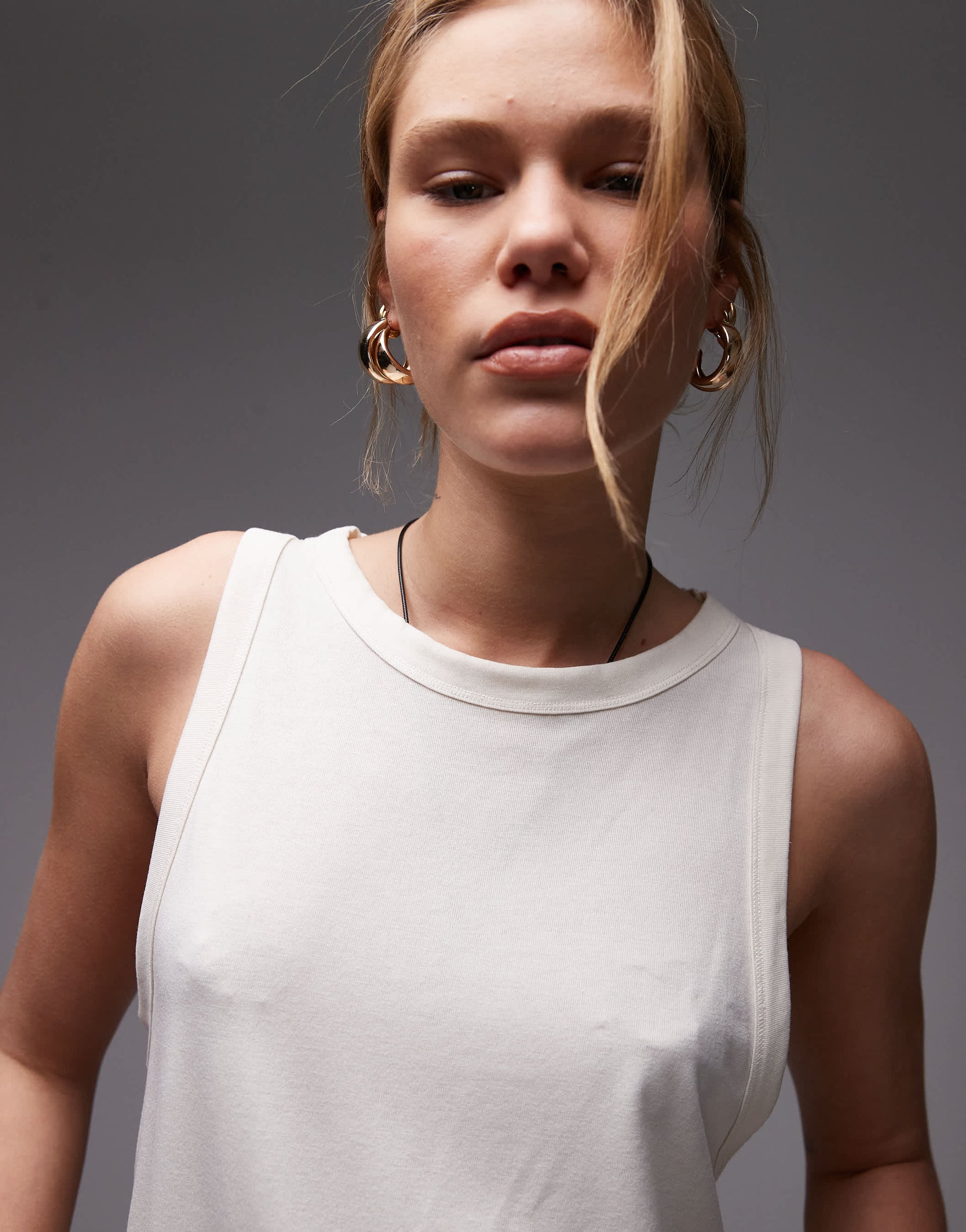 Topshop soft loose tank in ivory