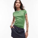 Topshop contrast everyday tee in green 