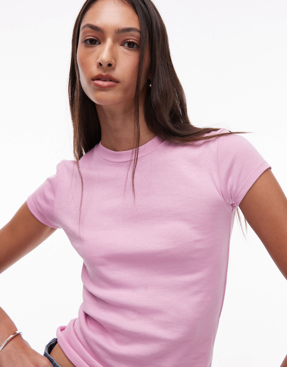 Topshop Tall everyday tee in pink 