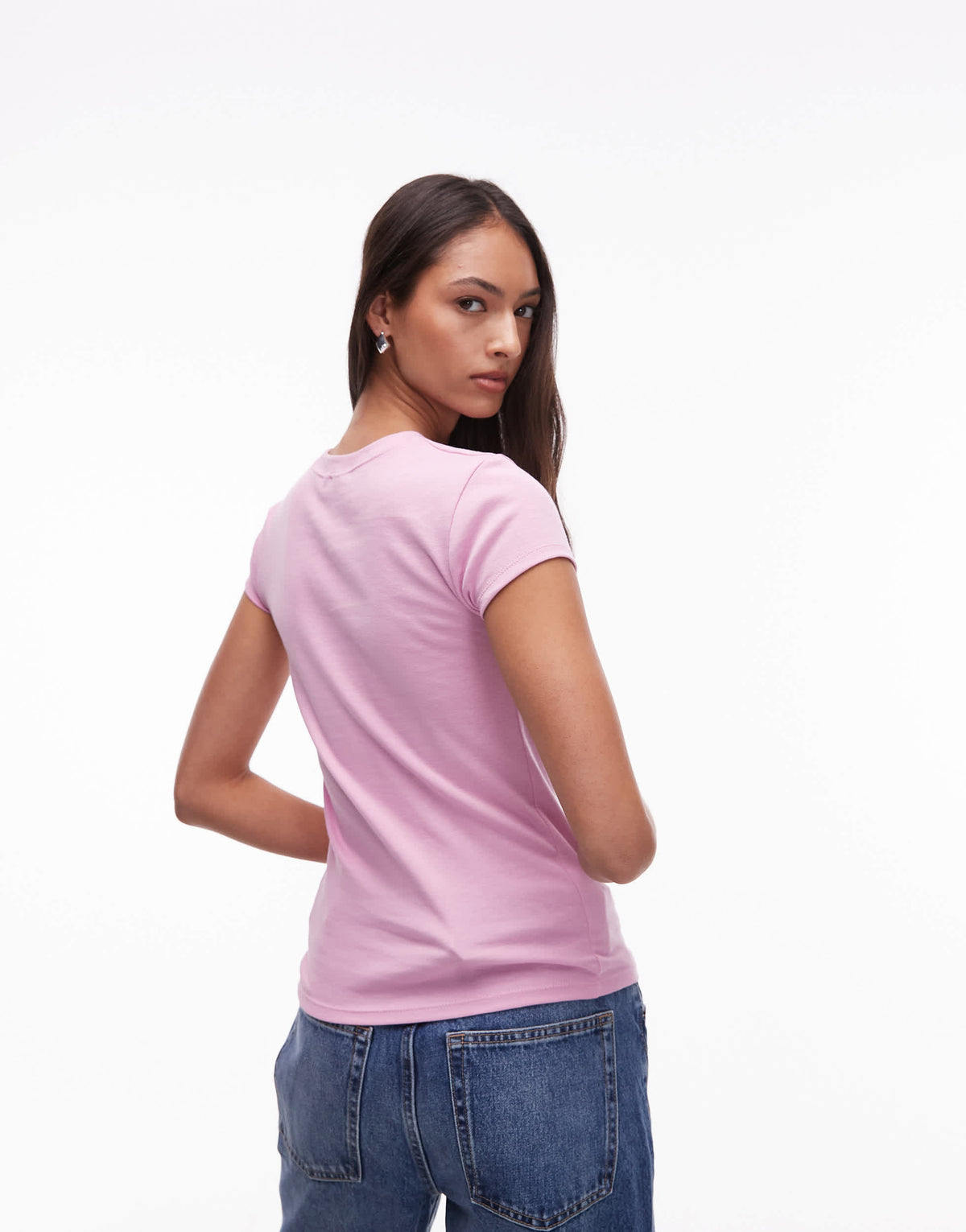Topshop Tall everyday tee in pink 