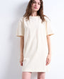 Topshop oversized premium short sleeve t-shirt dress in stone