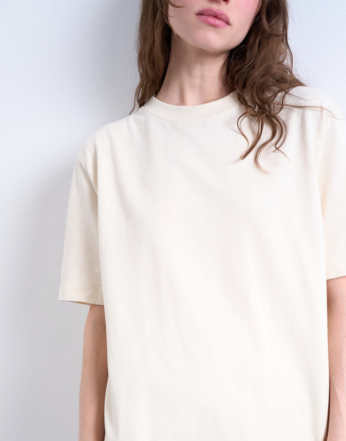 Topshop oversized premium short sleeve t-shirt dress in stone