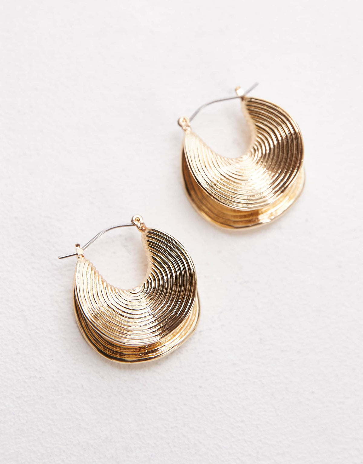 Topshop Emmy folded earrings in gold tone