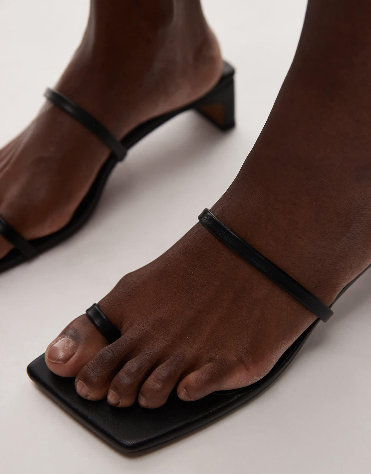 Topshop Ivy mid heeled sandals in black