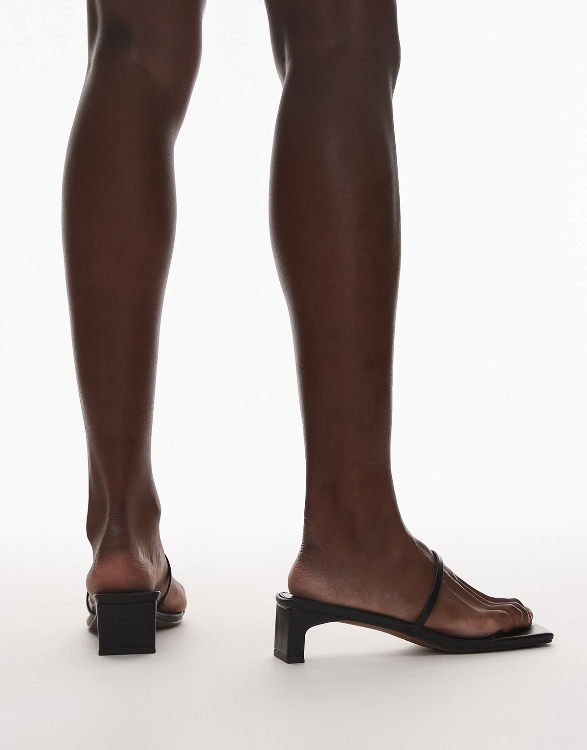 Topshop Ivy mid heeled sandals in black
