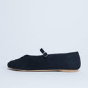 Ballerines Mary Jane Topshop Bonnie en daim véritable tissé noir