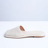 Topshop Almina real leather square toe mules in off white