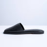 Topshop Almina real leather square toe mules in black