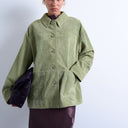 Topshop Premium-Jacke aus echtem Wildleder mit aufgesetzten Taschen in Grün
