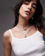 Topshop vest with scallop trim in white