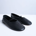 Ballerines en cuir noir Topshop Brad avec bride élastique