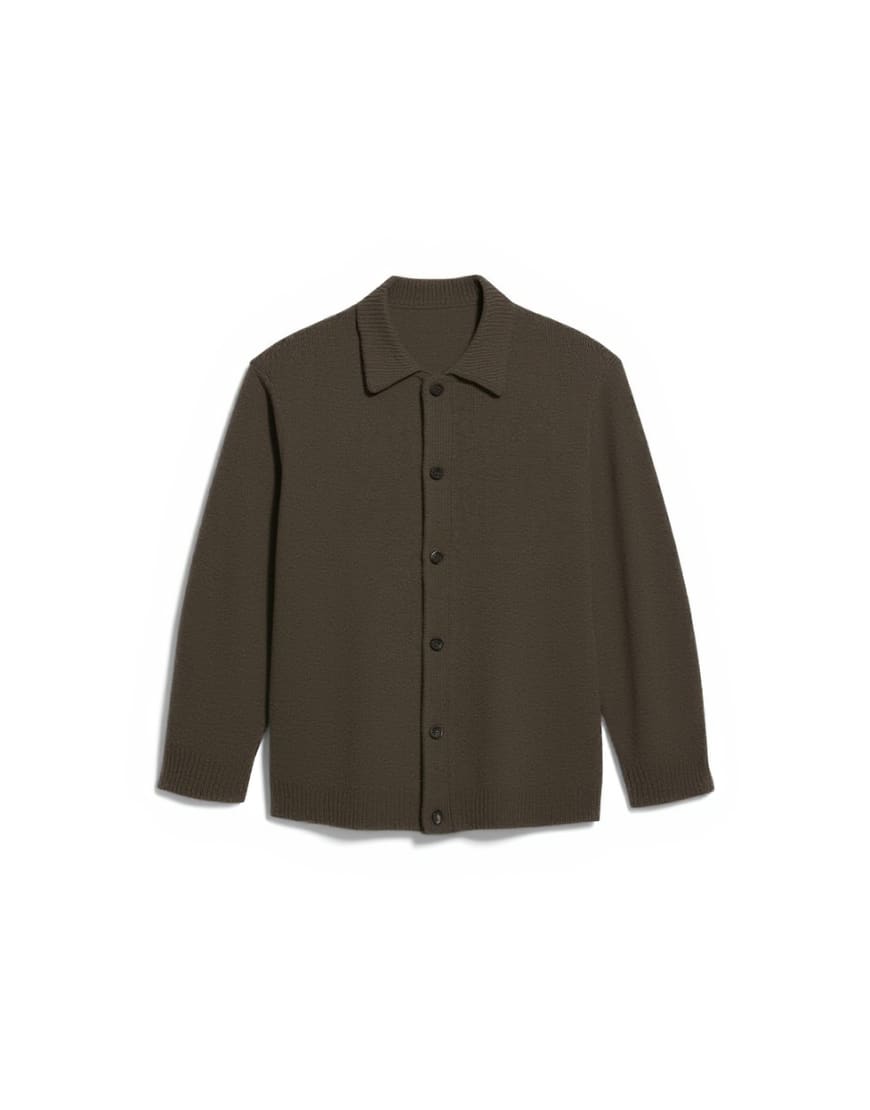 Topman oversized fit button through cardigan in khaki